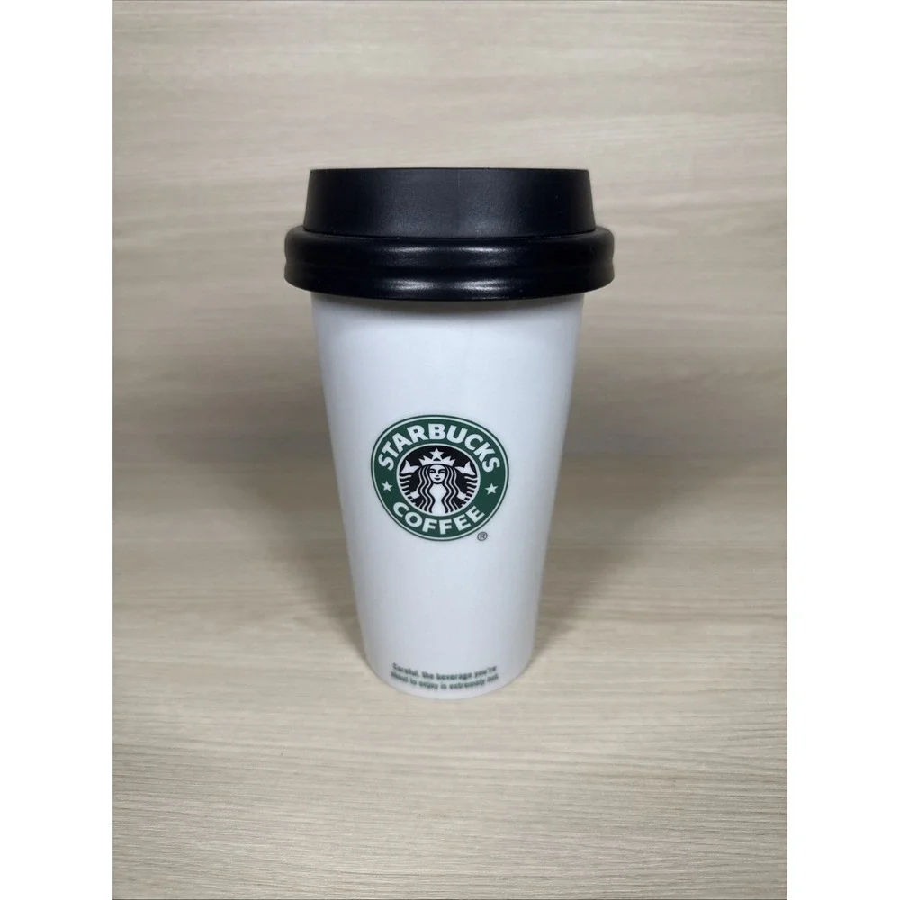 Starbucks Coffee Travel Ceramic‎ Cup 12 Oz Mug Tumbler W/ Locking Lid 2009